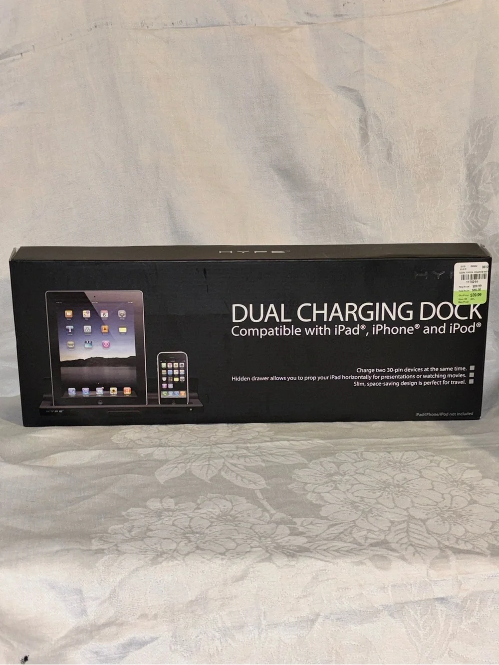 HYPE Dual Charging Dock iPad iPhone iPod 30-Pin HY-891-DUAL-BLK New Open Box